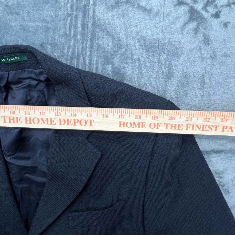 Ralph Lauren 40R Men's Black‎ Blazer Sport Coat Jacket 100% Wool 3 Button